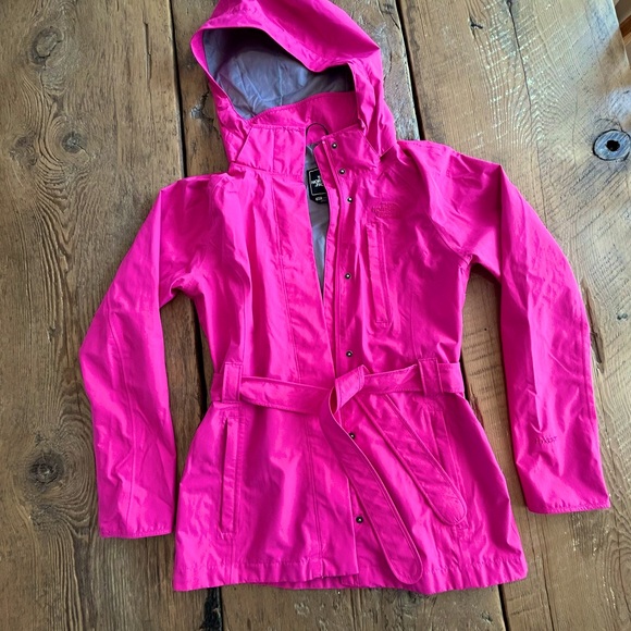 NORTH FACE Bright Pink Hooded Rain Jacket - Picture 1 of 5